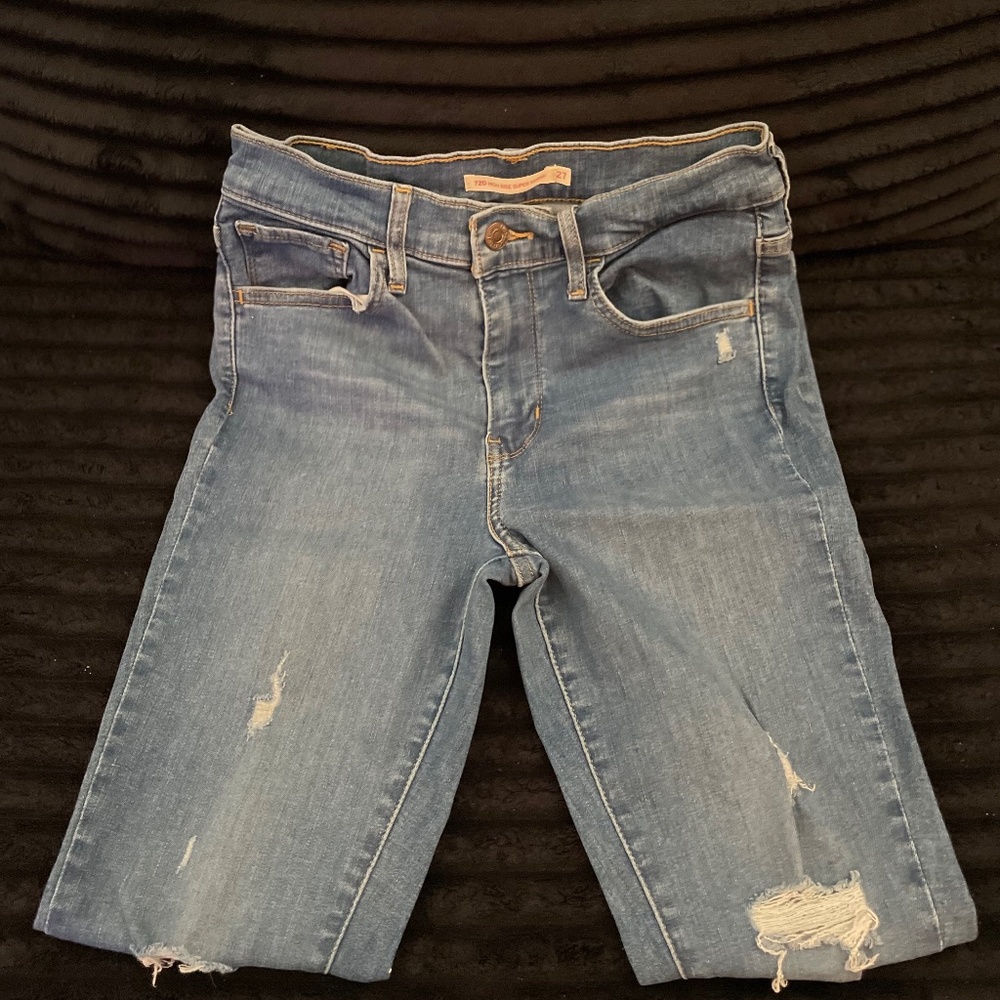 Levi’s Medium Blue Distressed Jeans